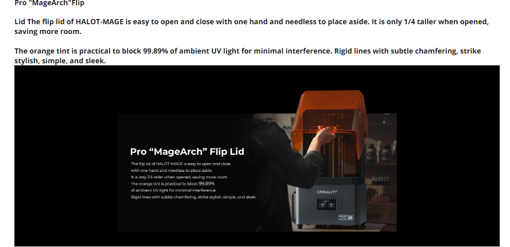 Creality HALOT MAGE PRO Resin 3D Printers 8k